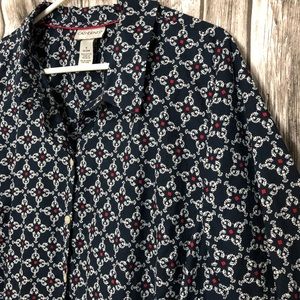 Catherine’s top, Lobster design button down